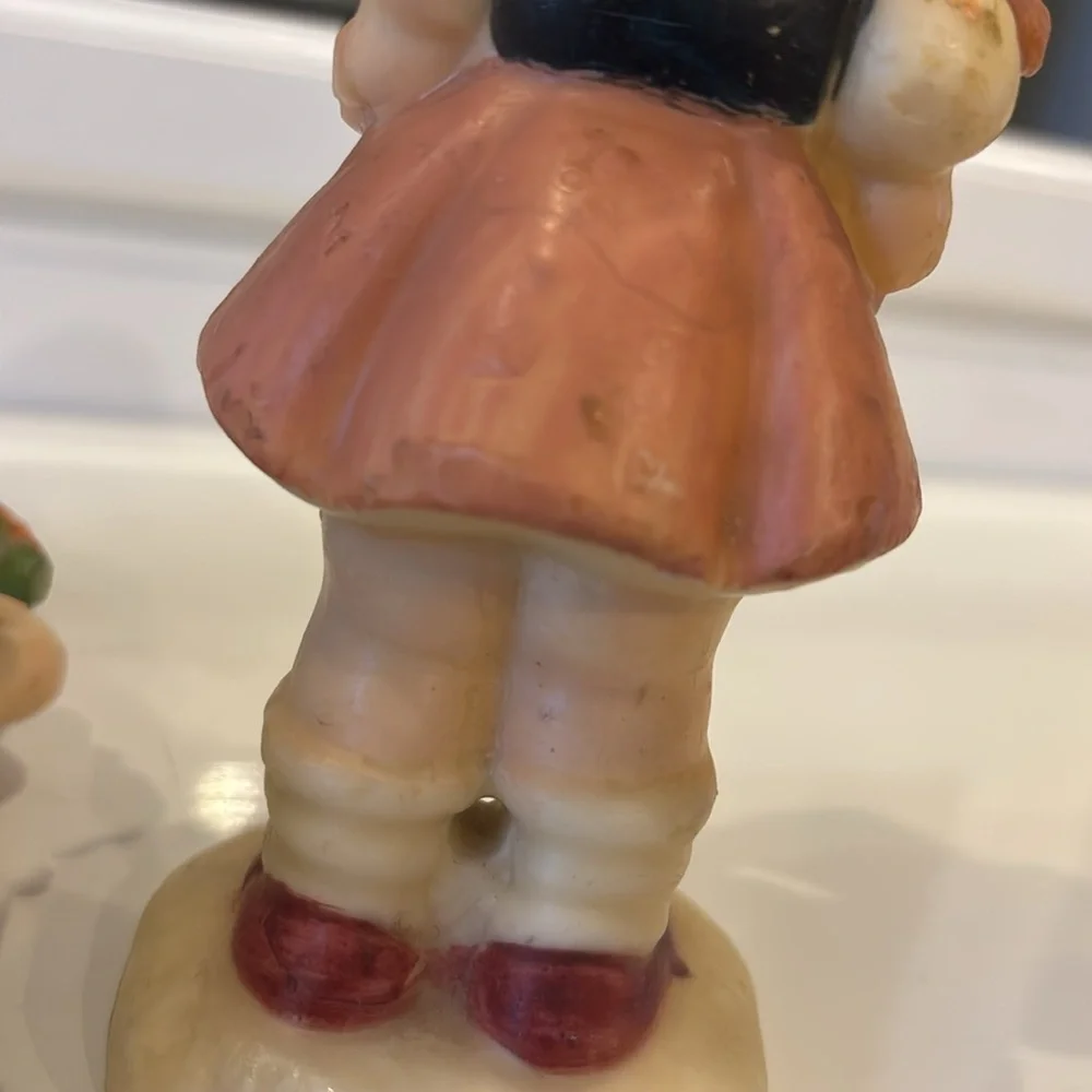 Vintage Boy | Girl Candle Figurines 6”T Never Used. Hand painted | Unique 50s